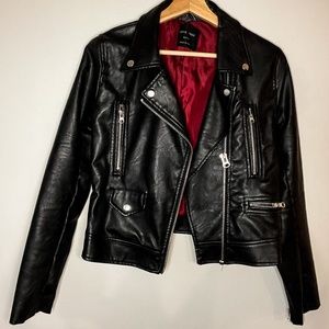 Love Tree Women's Faux Leather Jacket - Black